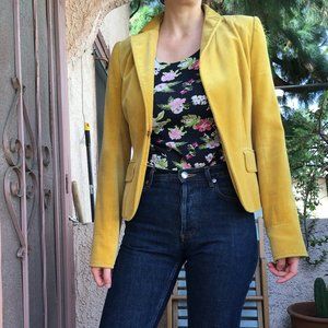 J. Crew Velvet Mustard Jacket